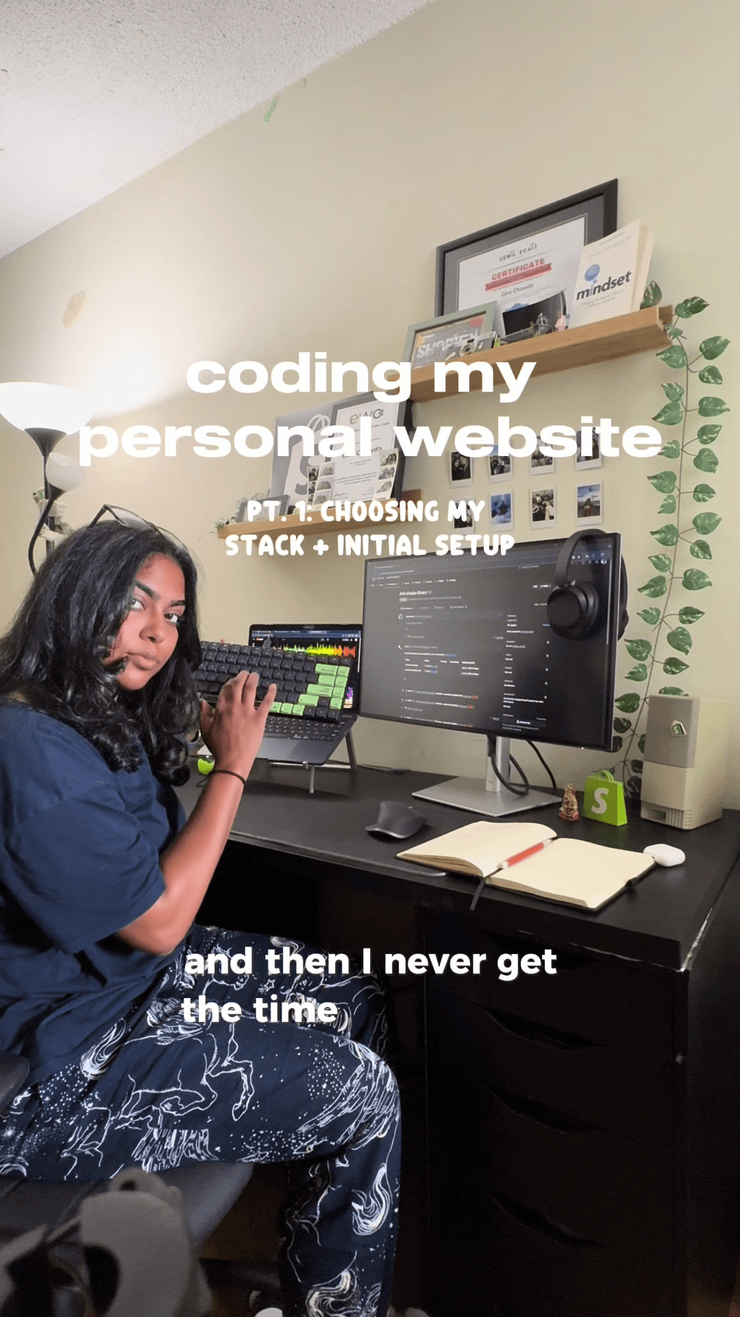 My process coding my landing page